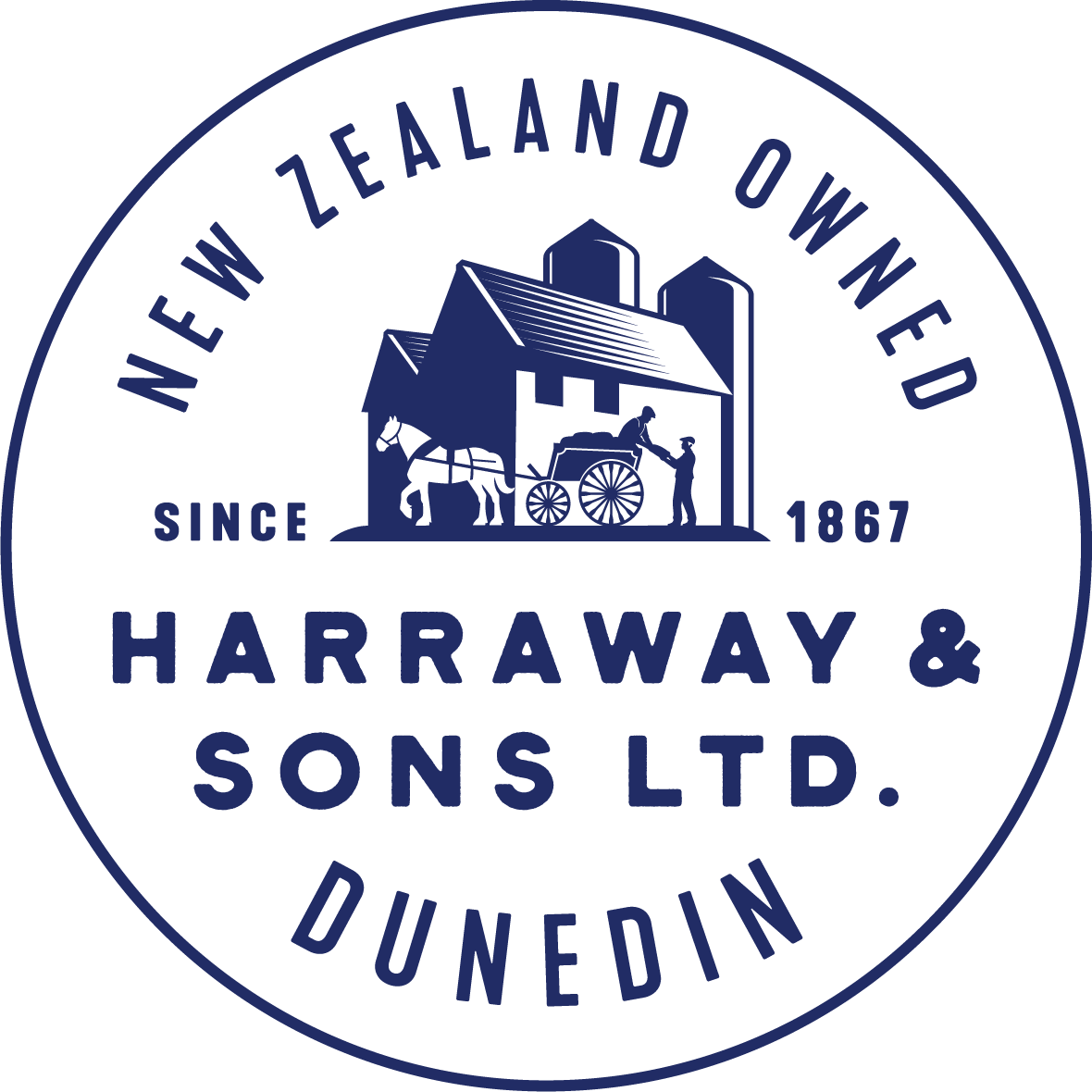 Harraways logo for dunedin marketing