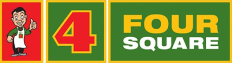 Harraways four square logo